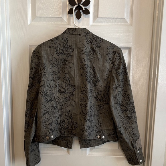 Hunt Club Vintage Women's Floral Open -Face Jacket with Cord Embellishment XL - Picture 5 of 11